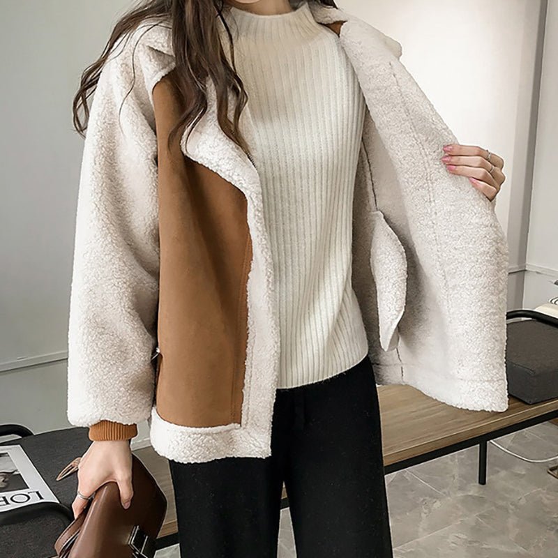 Drune | Sherpa-gefütterte Jacke - Farbblockdesign - Gemütlich & Stilvoll - Winterlage