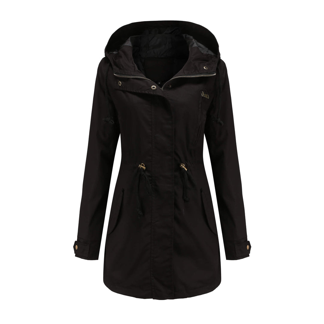 Drune | Hooded Parka Jacke - Verstellbare Taille - Wasserabweisender Stoff - Alltag Casual