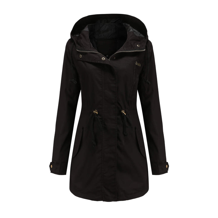 Drune | Hooded Parka Jacke - Verstellbare Taille - Wasserabweisender Stoff - Alltag Casual