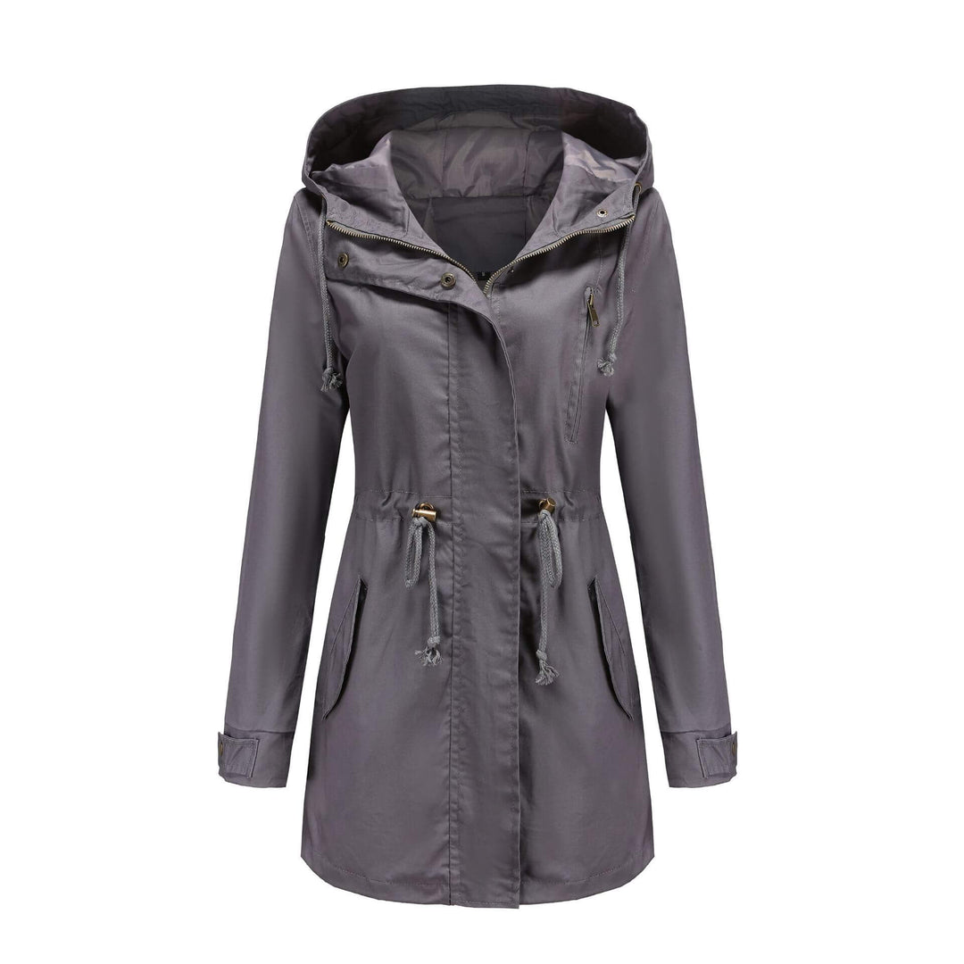 Drune | Hooded Parka Jacke - Verstellbare Taille - Wasserabweisender Stoff - Alltag Casual