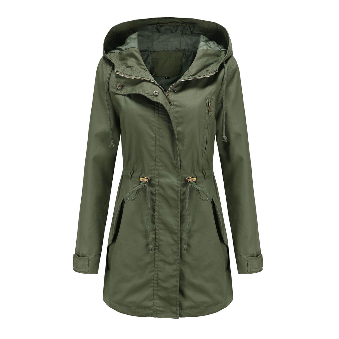 Drune | Hooded Parka Jacke - Verstellbare Taille - Wasserabweisender Stoff - Alltag Casual