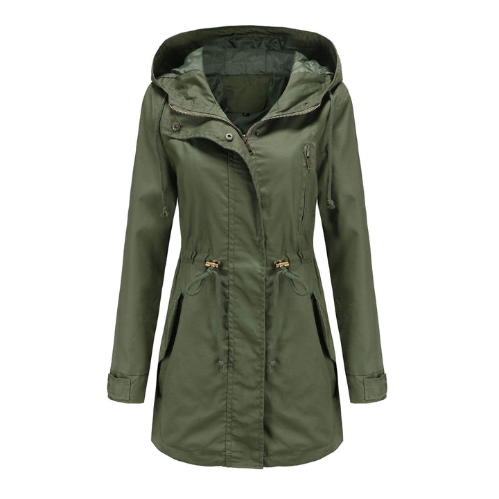 Drune | Hooded Parka Jacke - Verstellbare Taille - Wasserabweisender Stoff - Alltag Casual