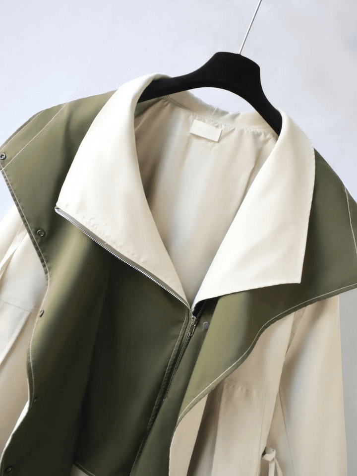 Drune | Tone Kontrastjacke - Leichter Stoff - Lässige Passform - Moderner Freizeitstil