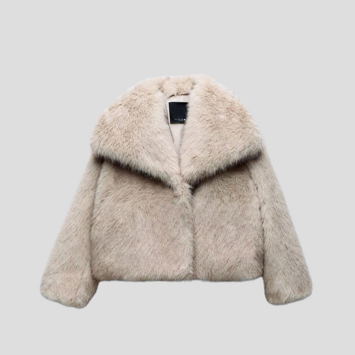 Drune | Eleganter Taillierter Kunstpelzmantel Winter