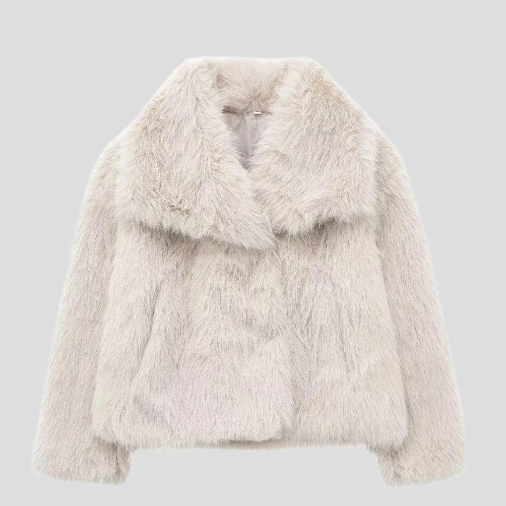 Drune | Eleganter Taillierter Kunstpelzmantel Winter