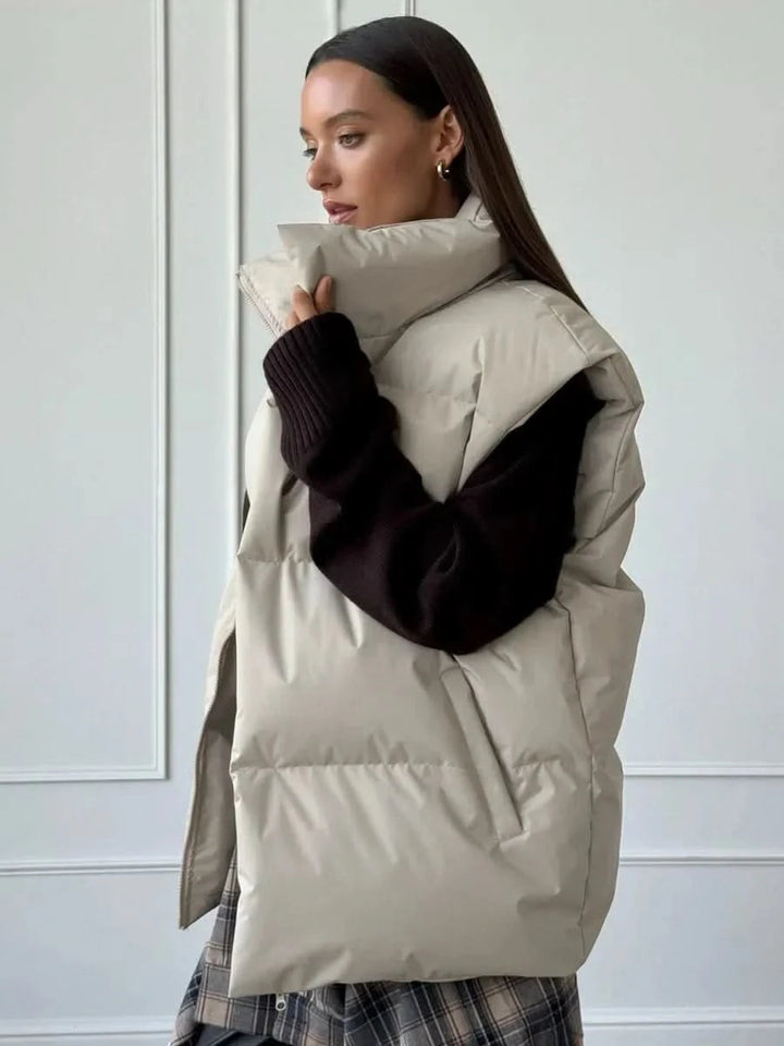 Drune | Damen Gepolsterte Winter-Weste mit Hohem Kragen