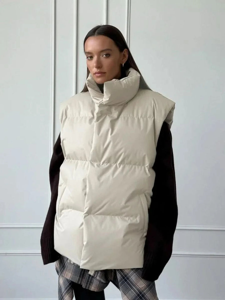 Drune | Damen Gepolsterte Winter-Weste mit Hohem Kragen