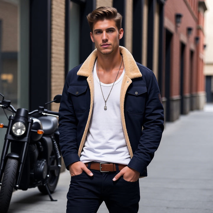Drune | Retro Bomberjacke Für Herren Im Weinlese Stil