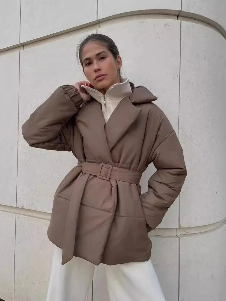 Drune | Elegante Gürtelpufferjacke für Kalte Temperaturen