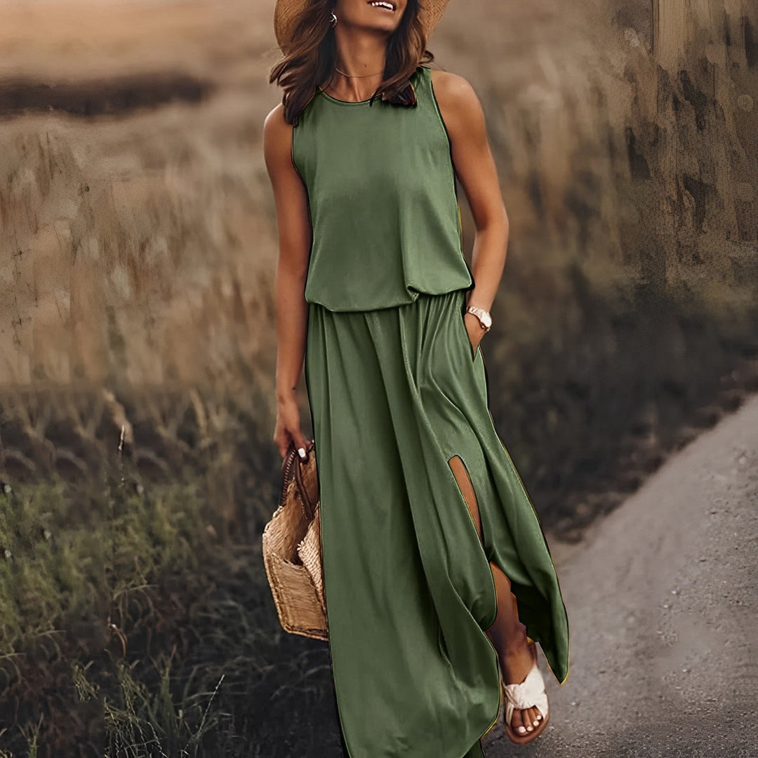 Drune | Elegantes farbintensives Kleid