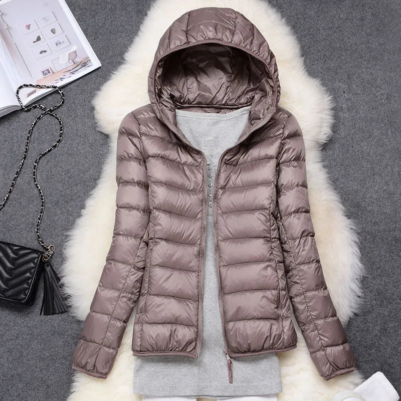 Drune | Kapuze Leichtgewicht Pufferjacke Winterjacken Damen