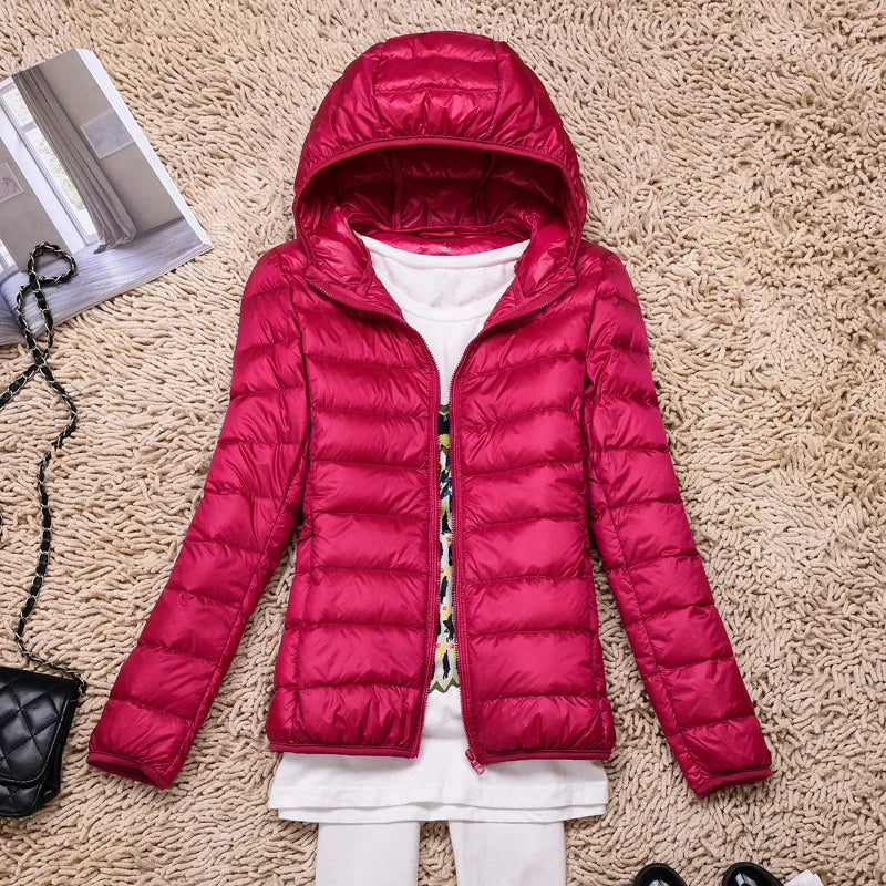 Drune | Kapuze Leichtgewicht Pufferjacke Winterjacken Damen
