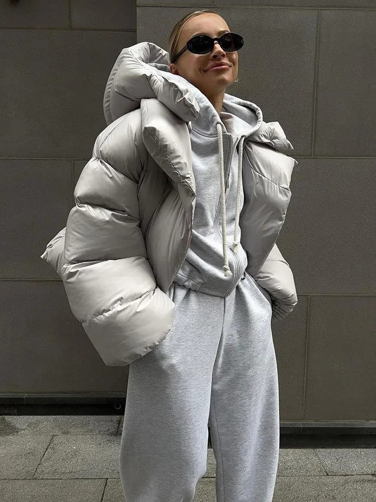 Drune | Kurz Gefüttert Winterjacke Pufferjacke Damen
