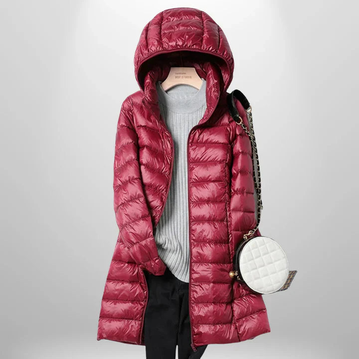 Drune | Leichtgewicht mit Kapuze Pufferjacke Winterjacke für Damen