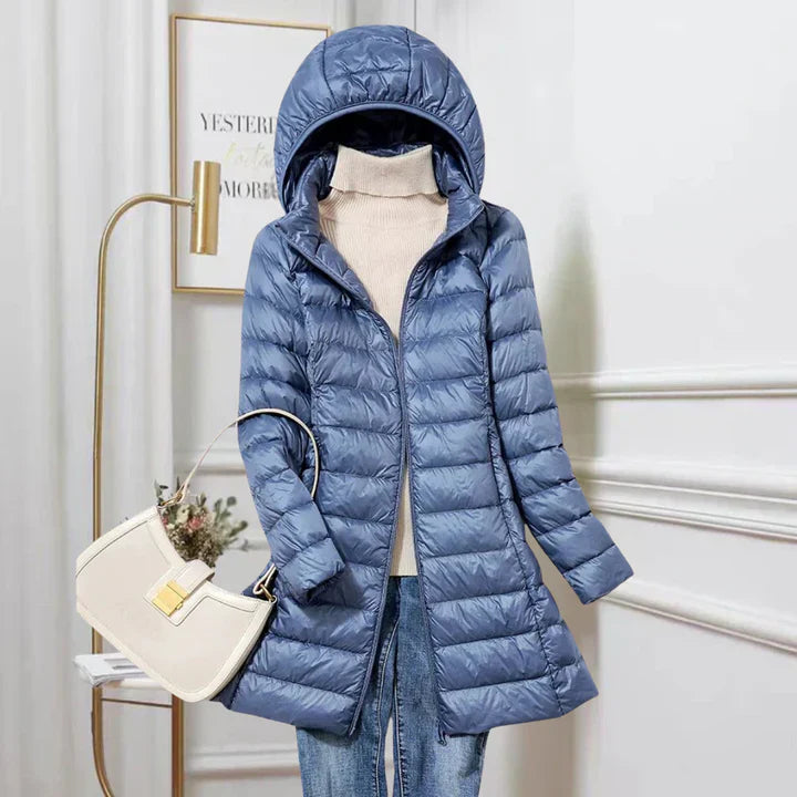 Drune | Leichtgewicht mit Kapuze Pufferjacke Winterjacke für Damen