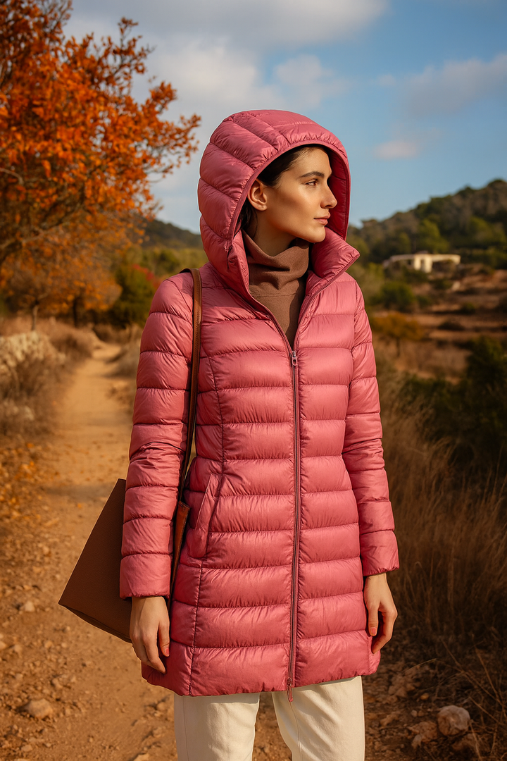 Drune | Leichtgewicht mit Kapuze Pufferjacke Winterjacke für Damen