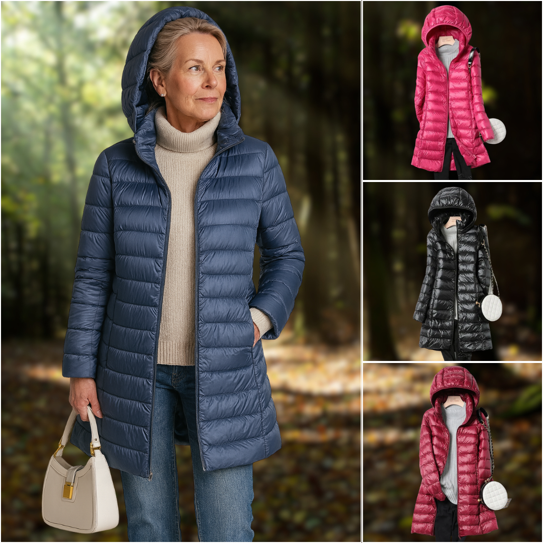Drune | Leichtgewicht mit Kapuze Pufferjacke Winterjacke für Damen