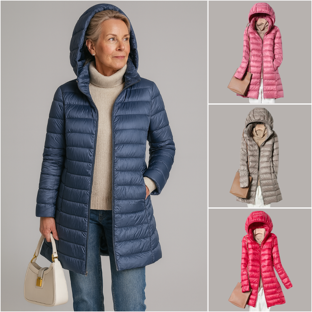 Drune | Leichtgewicht mit Kapuze Pufferjacke Winterjacke für Damen