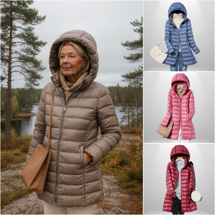 Drune | Leichtgewicht mit Kapuze Pufferjacke Winterjacke für Damen