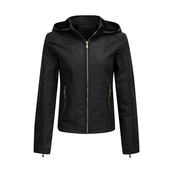 Drune | PU Lederjacke mit Kapuze - Vielseitiges Design - Leicht & Stylish