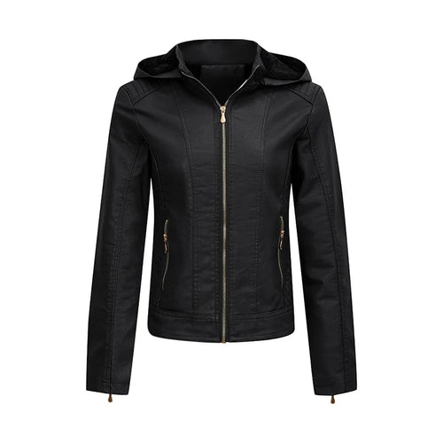 Drune | PU Lederjacke mit Kapuze - Vielseitiges Design - Leicht & Stylish
