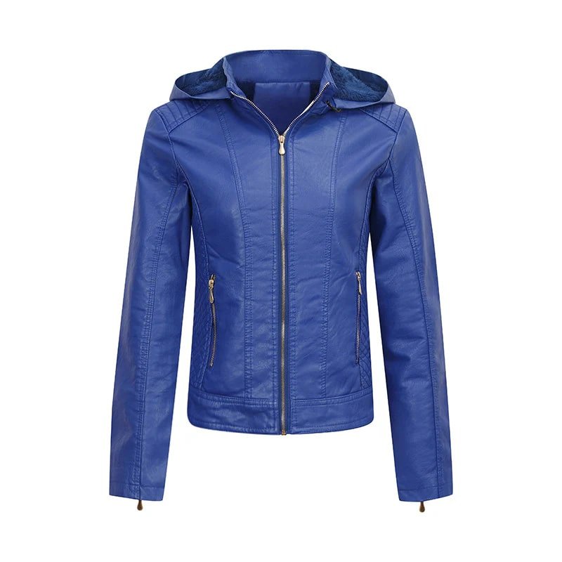 Drune | PU Lederjacke mit Kapuze - Vielseitiges Design - Leicht & Stylish