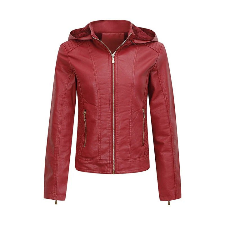 Drune | PU Lederjacke mit Kapuze - Vielseitiges Design - Leicht & Stylish