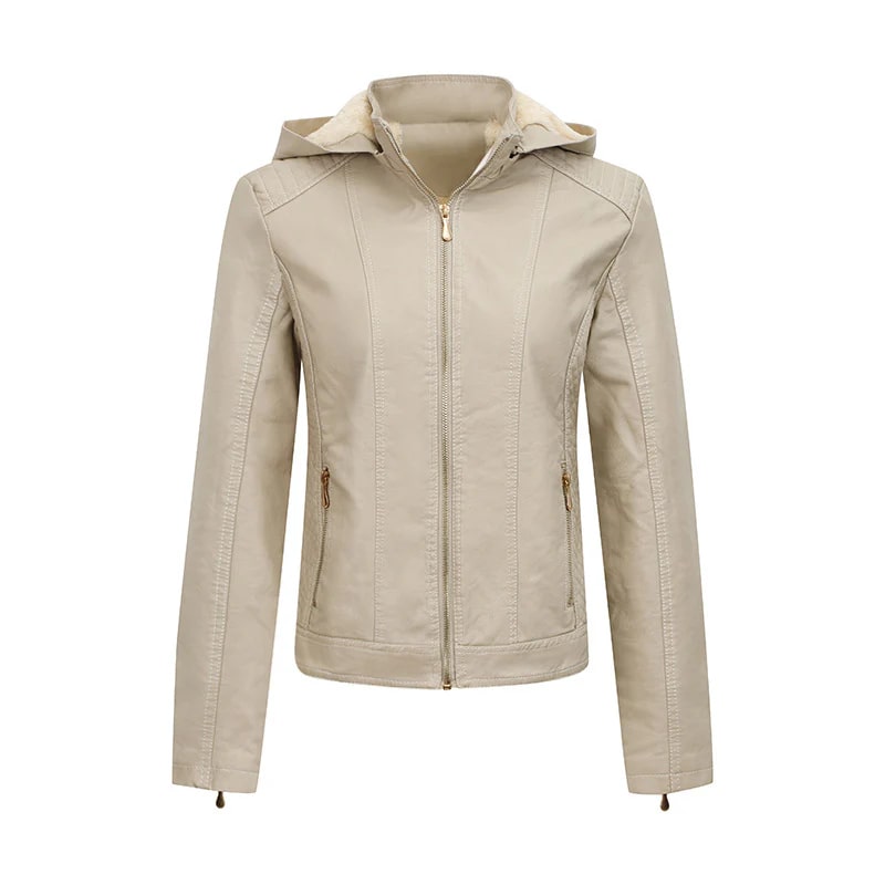Drune | PU Lederjacke mit Kapuze - Vielseitiges Design - Leicht & Stylish