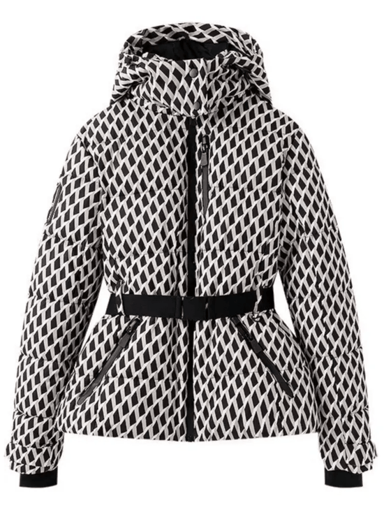 Drune | Daunenjacke für Damen - Mit Kapuze, Gürtelschlaufen - Winter