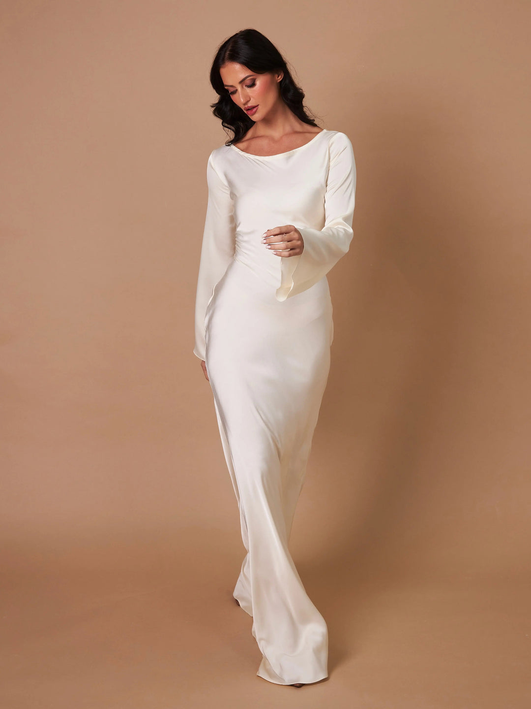 Drune | Fließendes Maxi Kleid Mit Langen Ärmeln Für Damen
