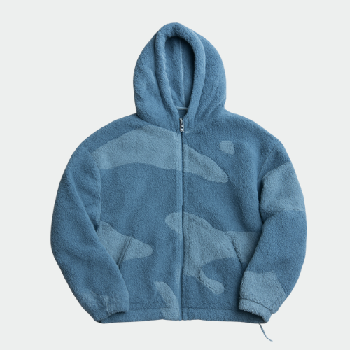 Drune | Herren Kapuzen Zip-Up Warm Fleece Jacke