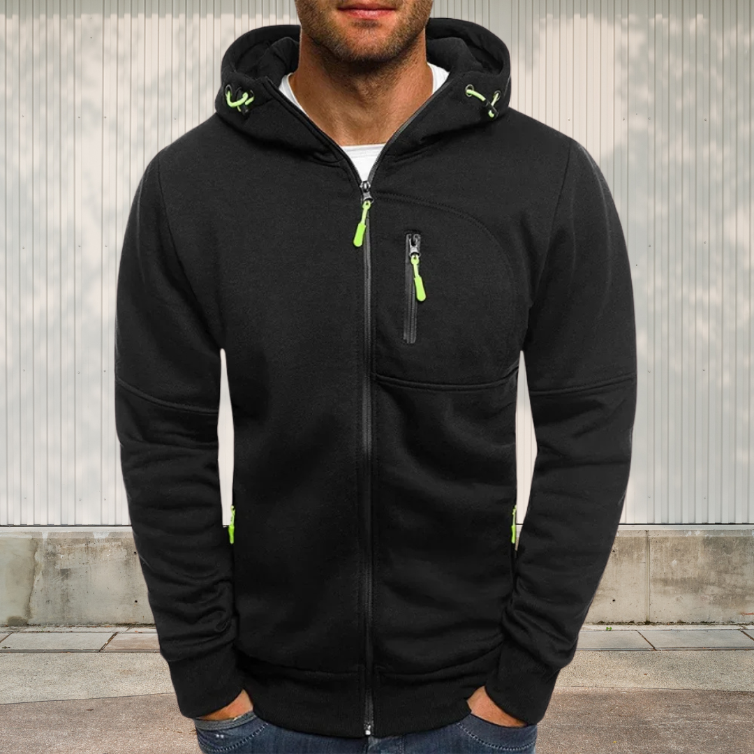 Drune | Sportliche Herren Kapuzenjacke mit Reißverschluss