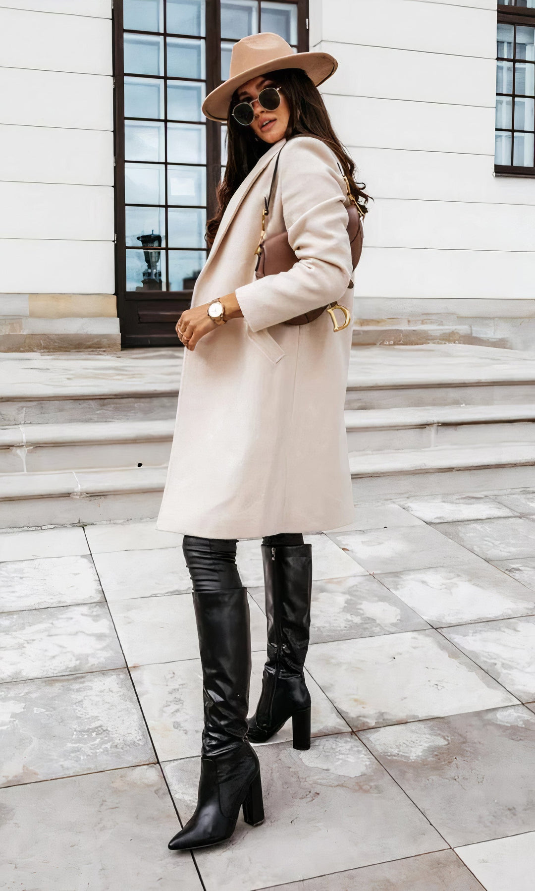 Drune | Elegante langer Mantel für Damen