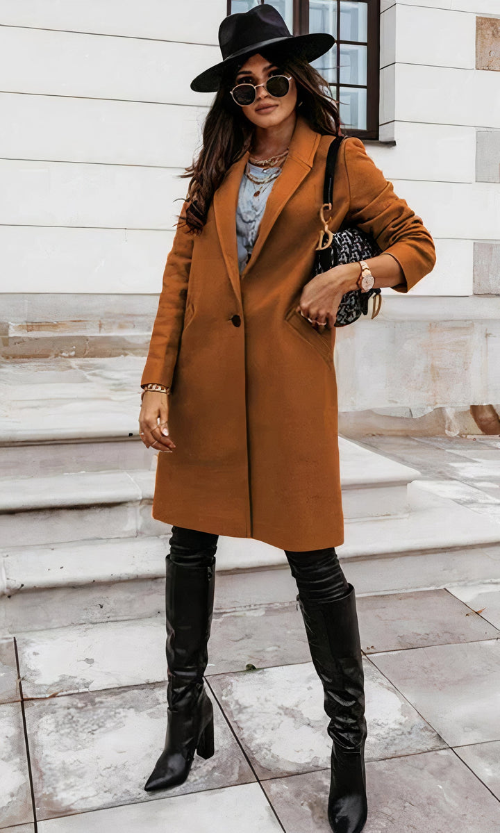 Drune | Elegante langer Mantel für Damen