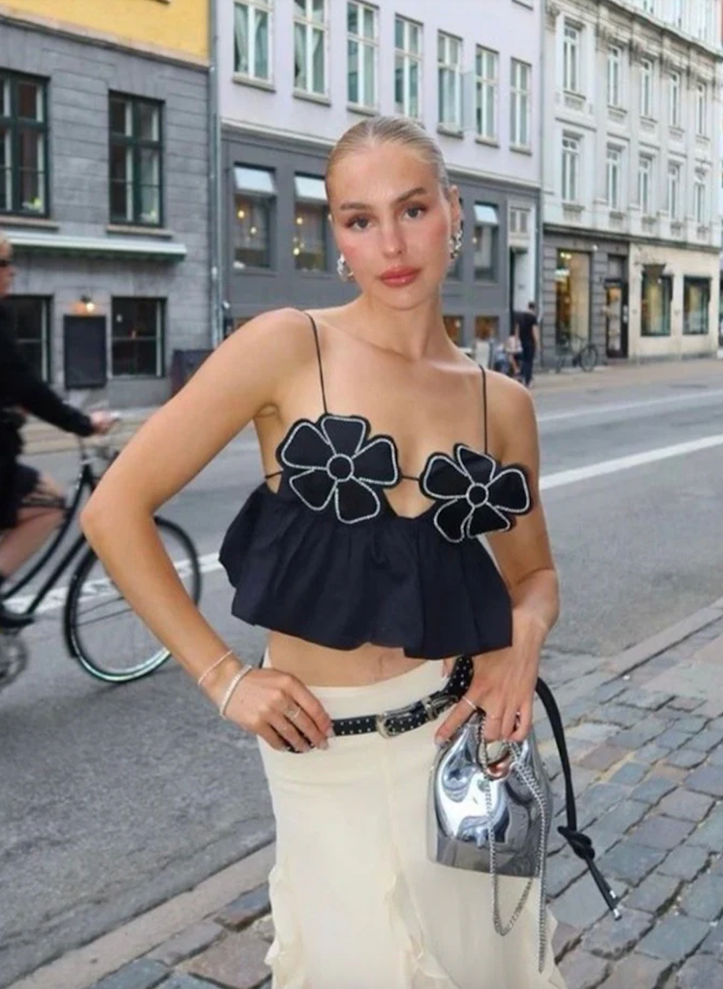 Drune | Strassverziertes Crop-Top Für Frauen
