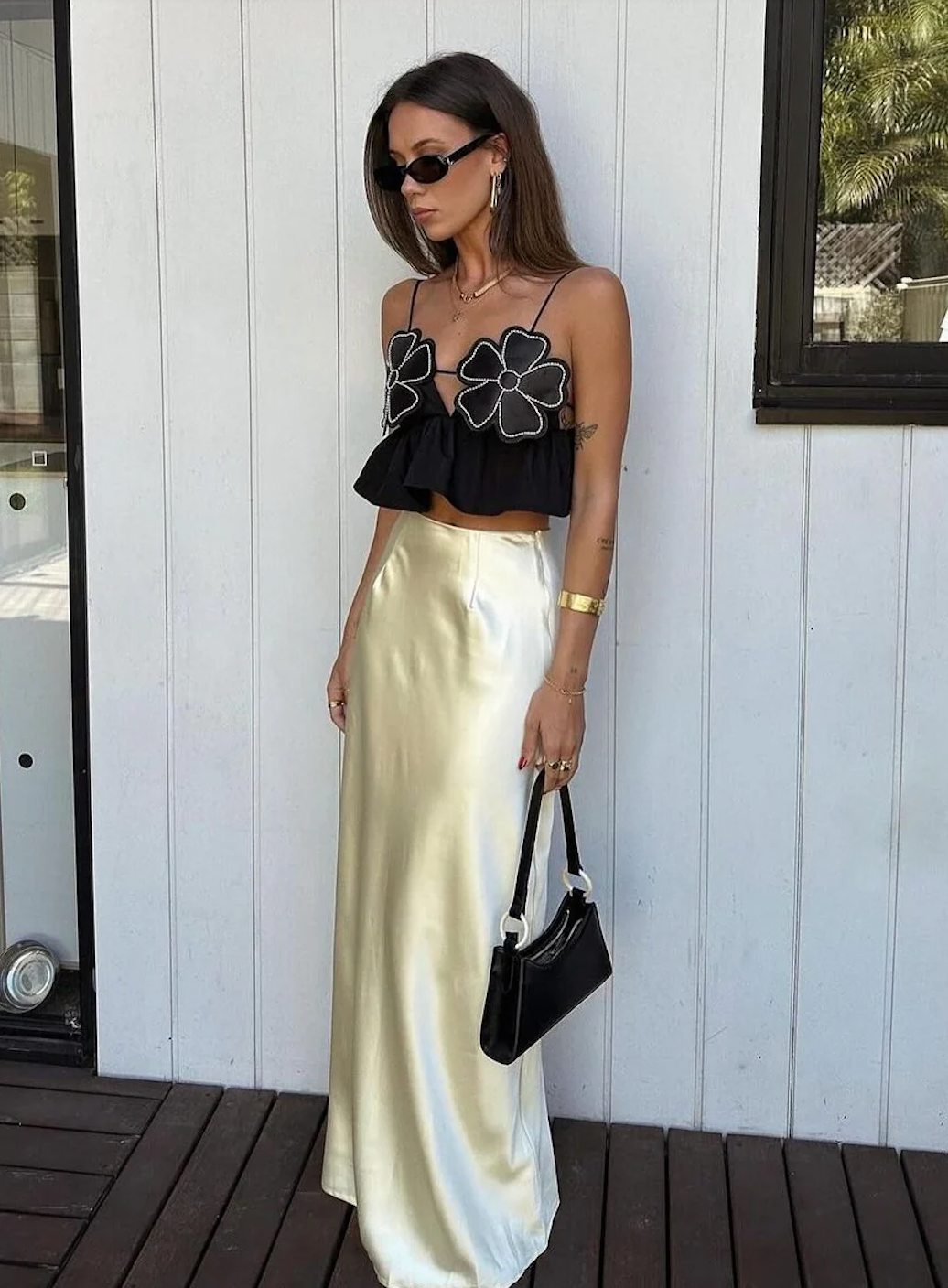Drune | Strassverziertes Crop-Top Für Frauen