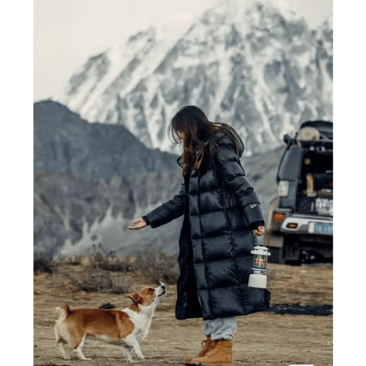 Drune | Lange Daunenjacke
