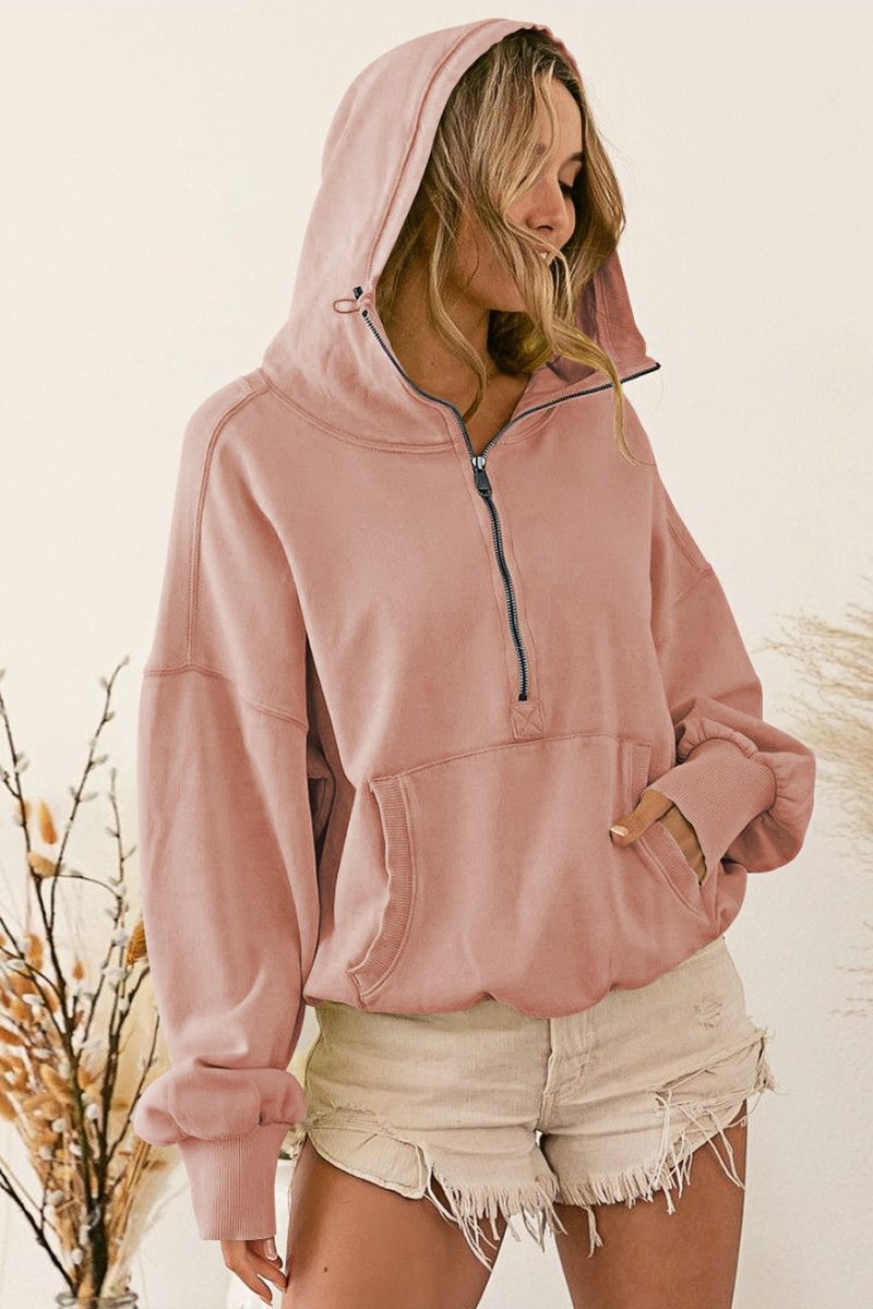 Drune | Mit Taschen Hoodie Leichte Jacke - Krepp
