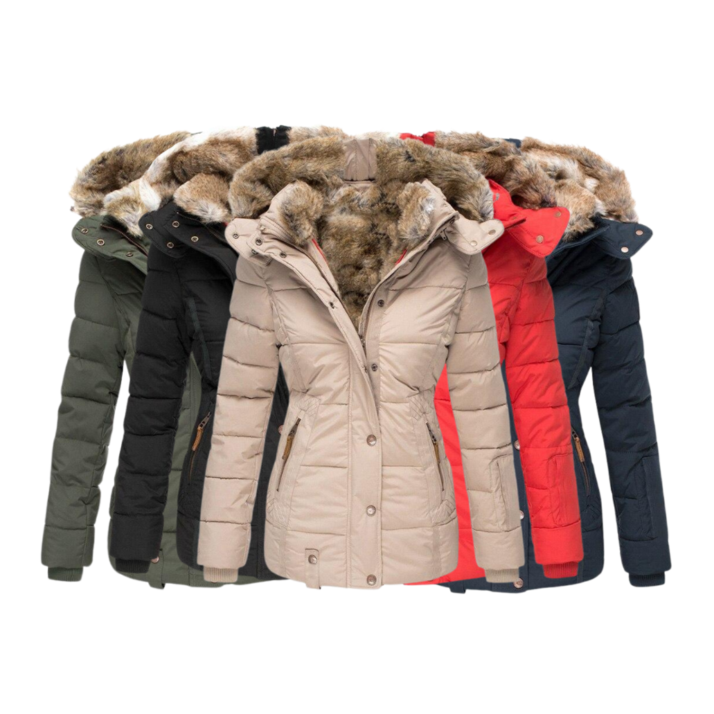 Drune | gesteppter Wintermantel für Damen mit Fellkragen