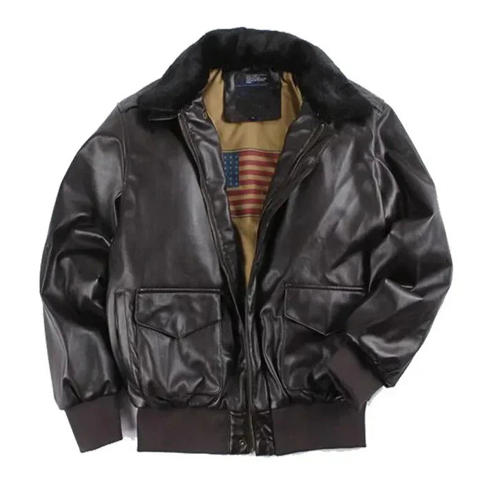 Drune | Lederjacke ohne Kapuze für Herren Elegant und Alltagstauglich