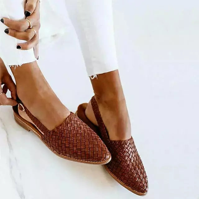 Drune | Geflochtene Spitze Flache Schuhe