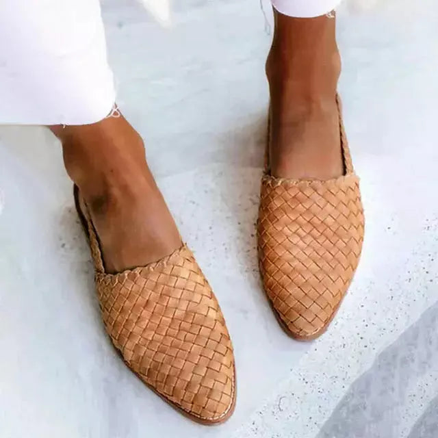 Drune | Geflochtene Spitze Flache Schuhe