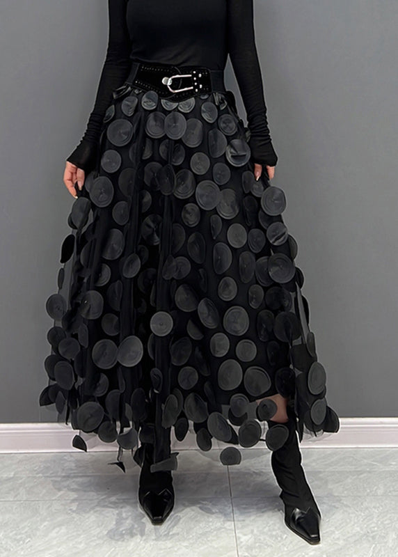 Schicker Damen Rock aus Polka Dot & Tüll-Patchwork | Drune