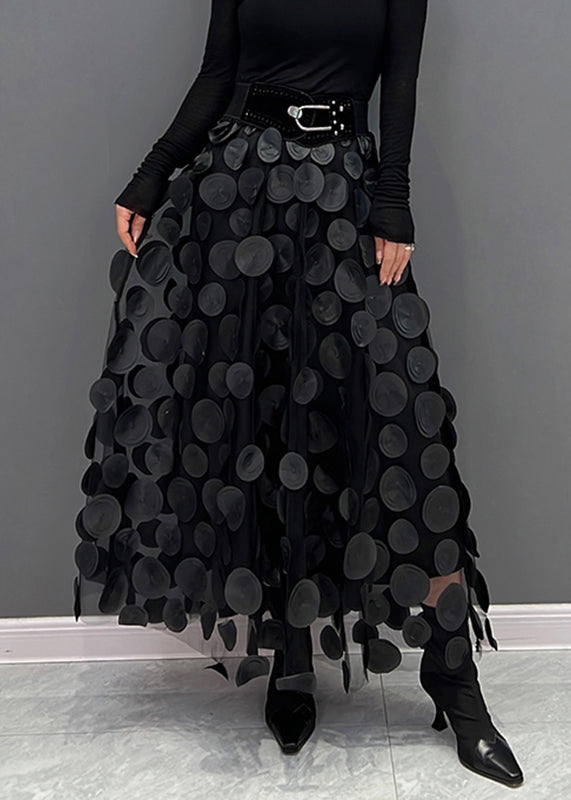 Schicker Damen Rock aus Polka Dot & Tüll-Patchwork | Drune