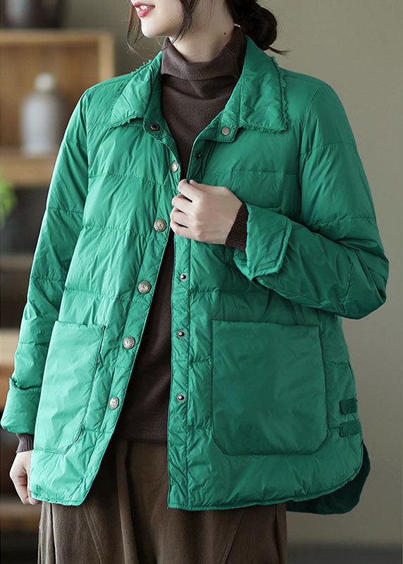 Drune | Grüne Taschen Lässige Winter Daunenjacken