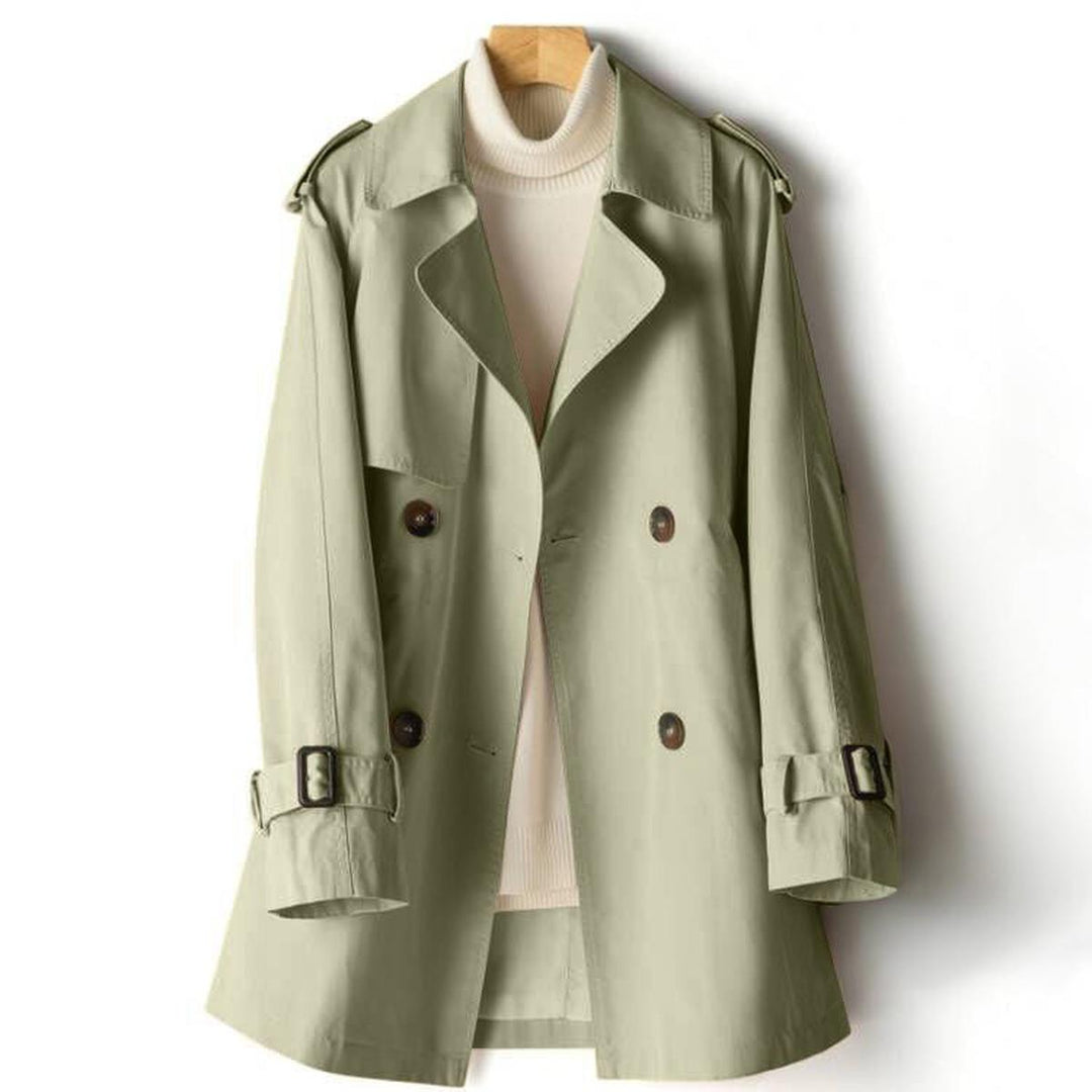 Drune | Eleganter Jaquard Trenchcoat mit Revers Für Damen