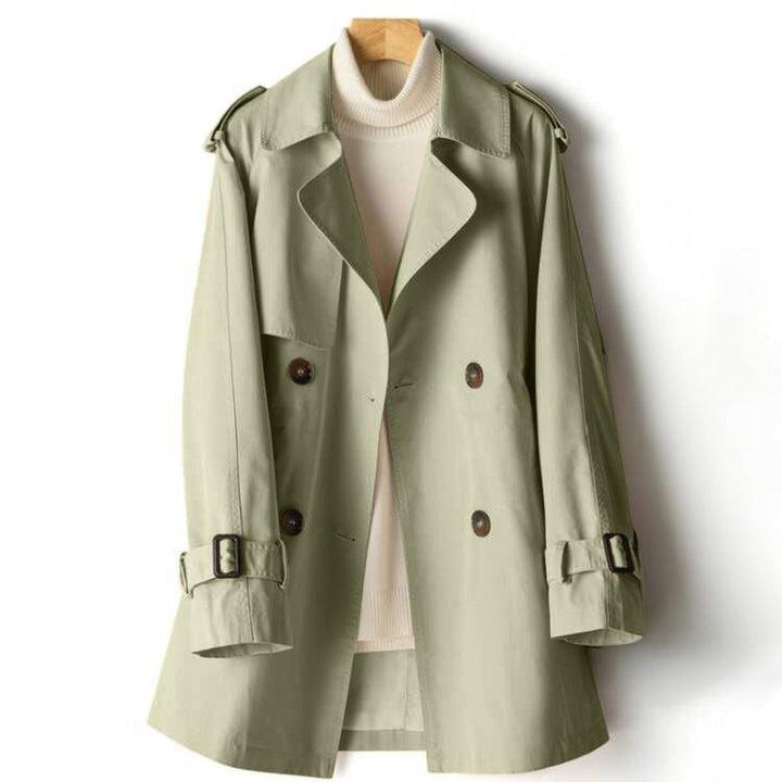 Drune | Eleganter Jaquard Trenchcoat mit Revers Für Damen