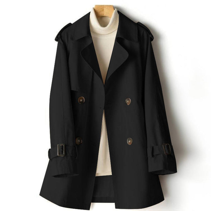 Drune | Eleganter Jaquard Trenchcoat mit Revers Für Damen