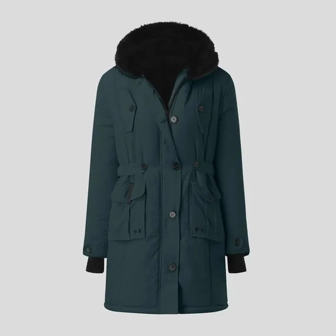 Drune | Eleganter Damen Freizeitparka mit Fellkapuze