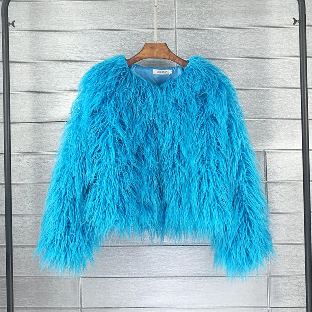Drune | Eleganter Damen Kunstpelzmantel Für Den Winter